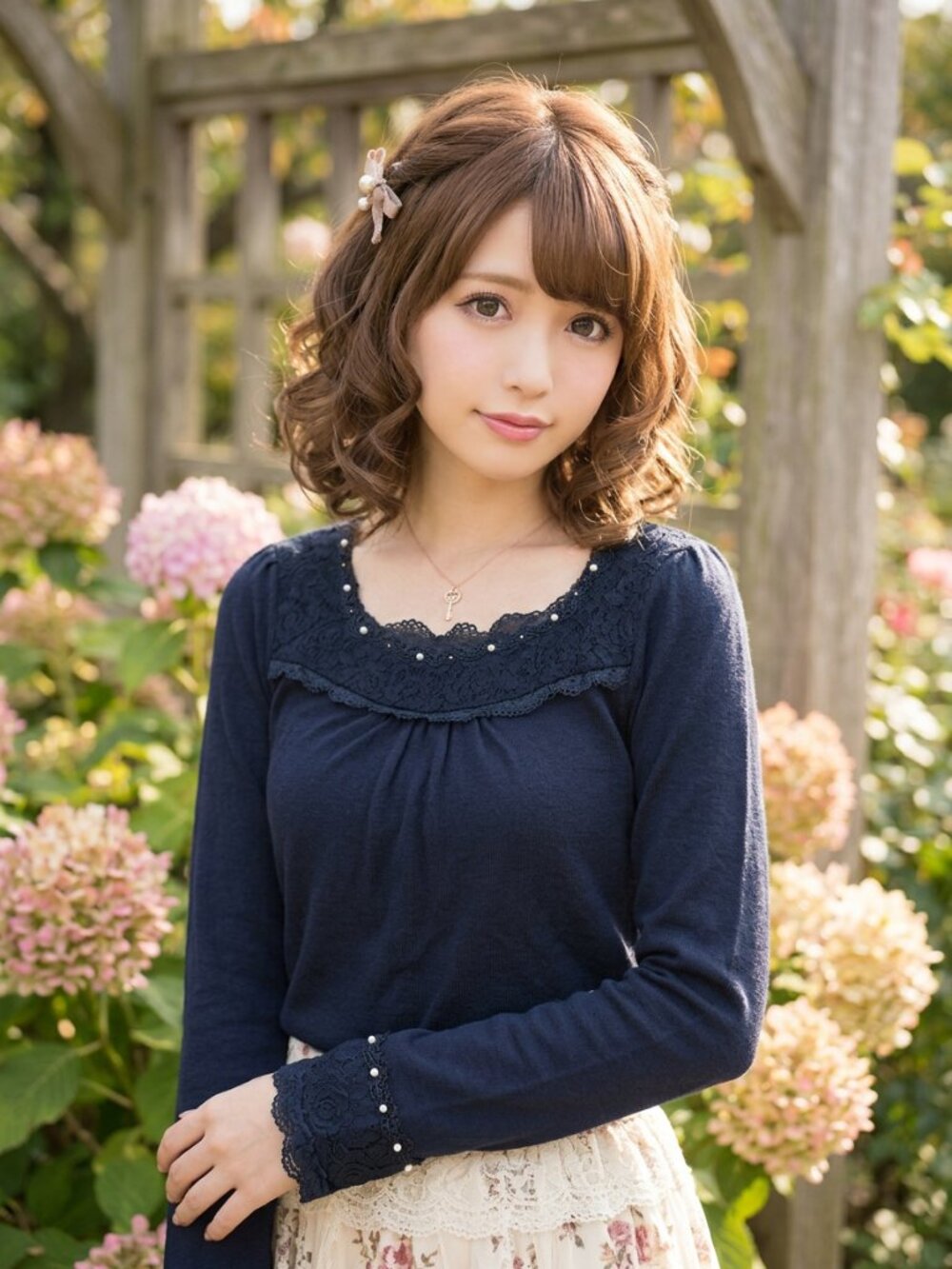 AXES FEMME hime gyaru himekaji long sleeve top